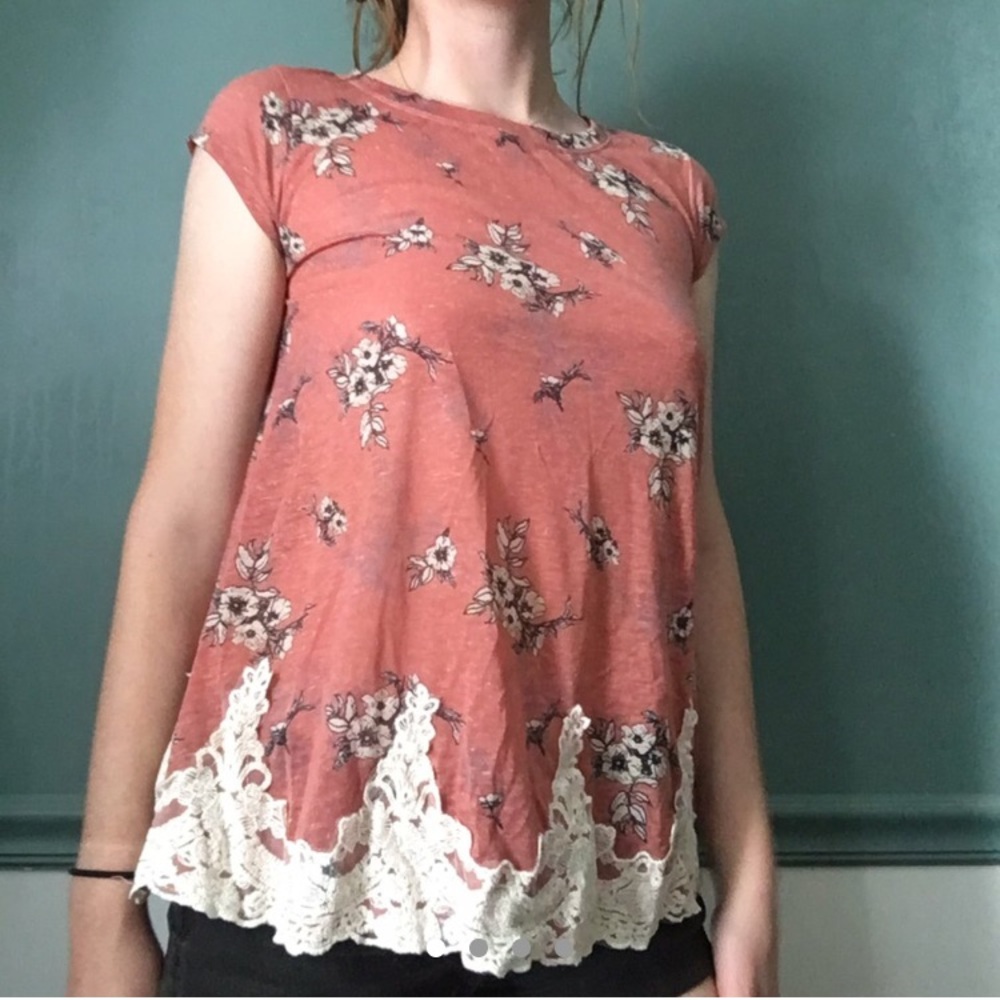 Flower and Lace Tee